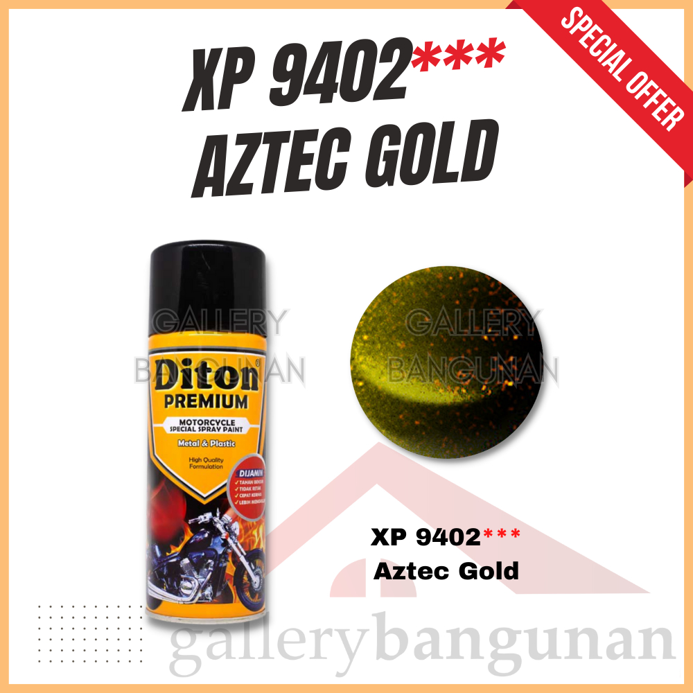 Diton Premium Xiralic Xp9402 Aztec Gold  | Pylox Cat Semprot Pilok Motor Pilox Ditton Xirallic Xiral