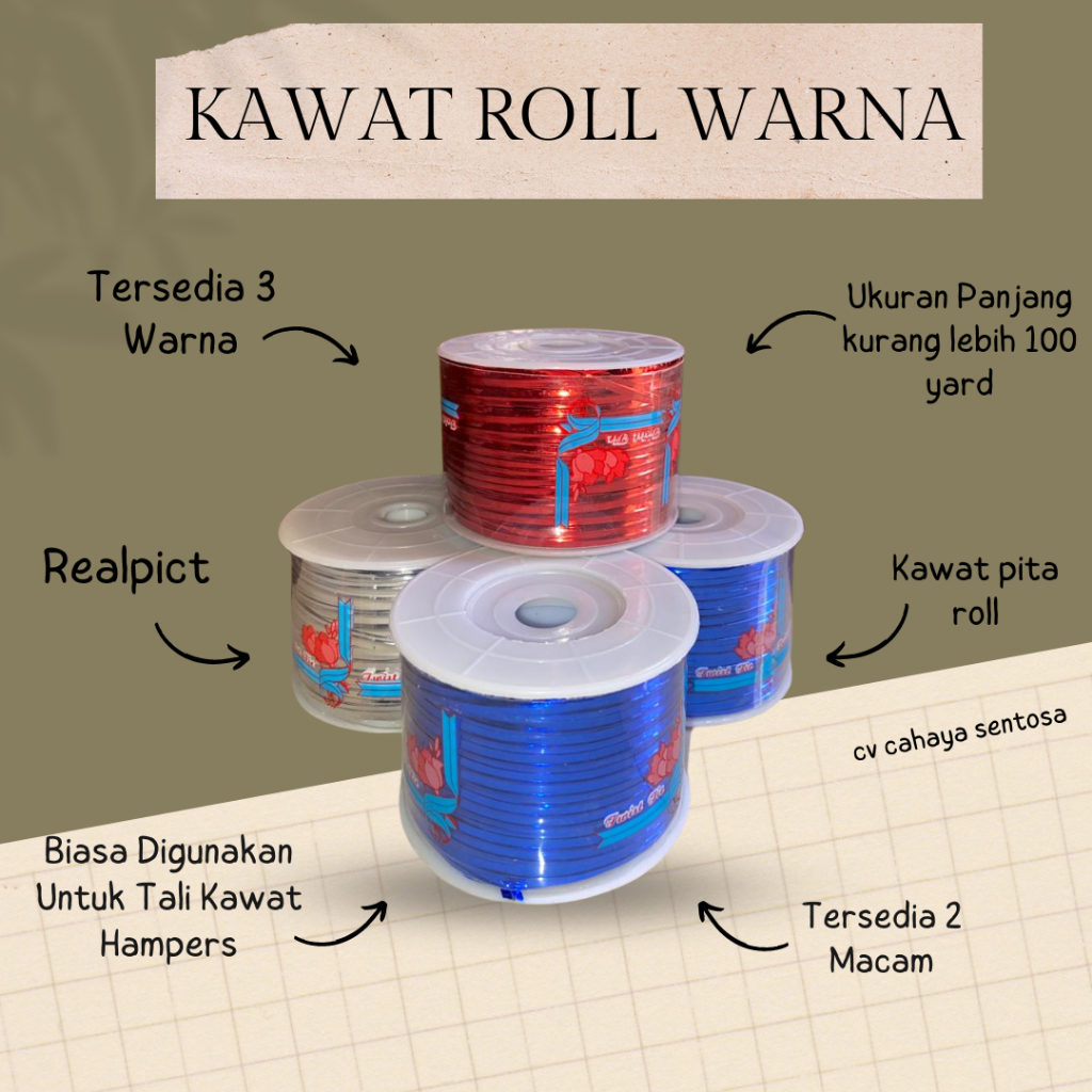 

Kawat Roll Warna - Pita Roll
