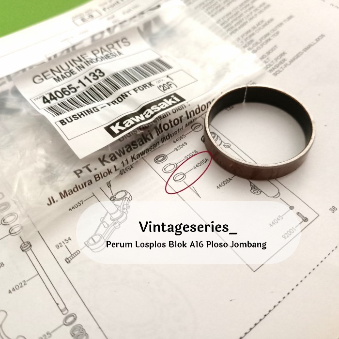 BUSHING FRONT FORK BOSH KUNINGAN BOTTOM TELE TELE KLX 140 KLX 150 44065-1133