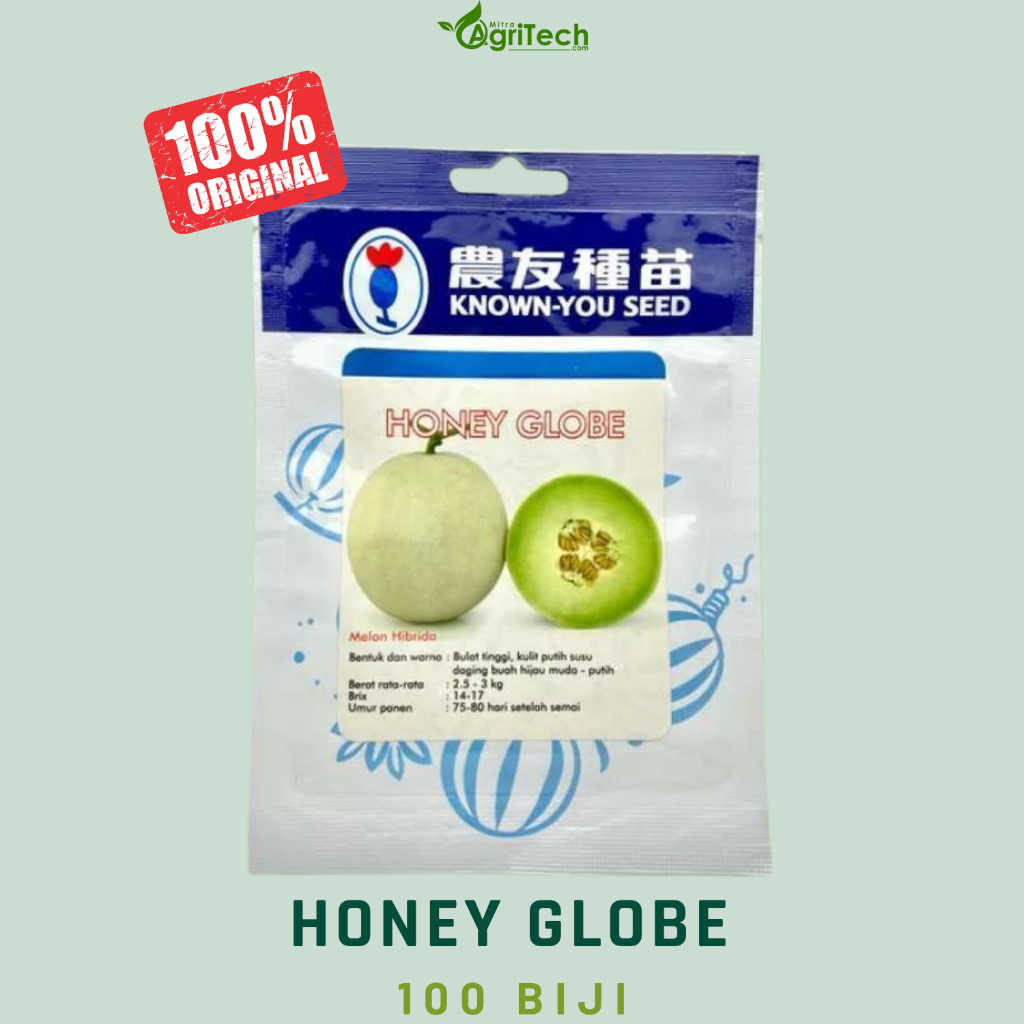 BENIH BIBIT MELON HONEY GLOBE ISI 100 BIJI MELON MADU HIJAU