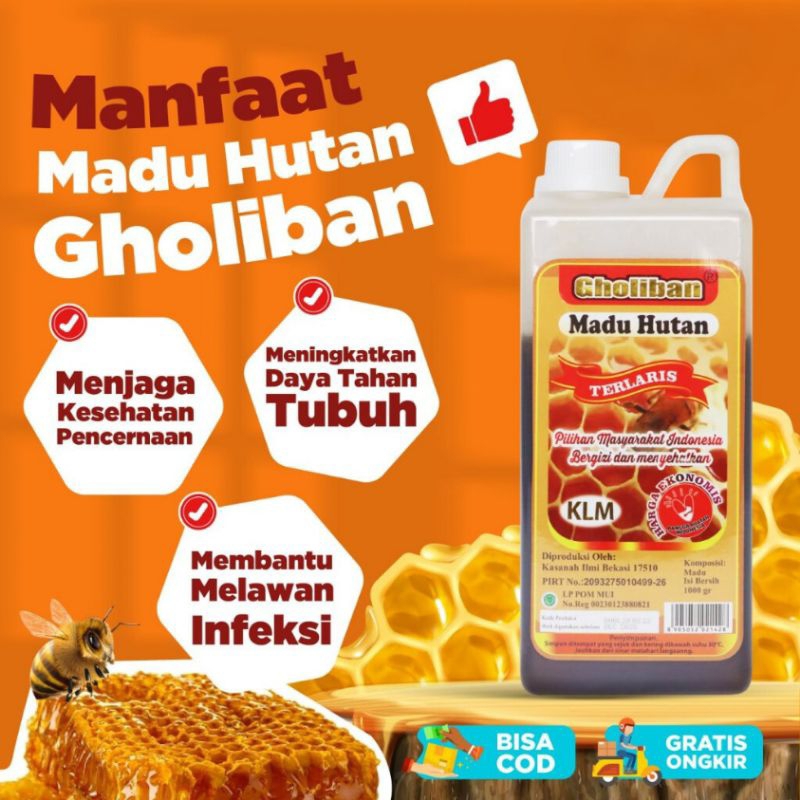 

Bny31 Madu Gholiban - Madu Hutan KLM Original Produk Terlaris Botol Emboss