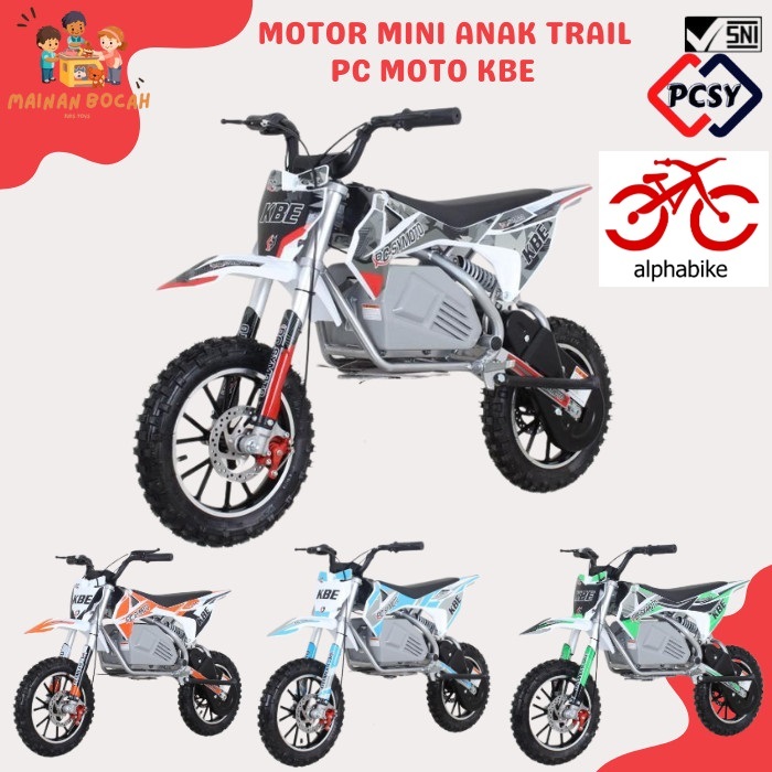 MAINAN ANAK MOTOR MINI TRAIL PC KBE LISTRIK 36V 500W ELECTRIC ELEKTRIK