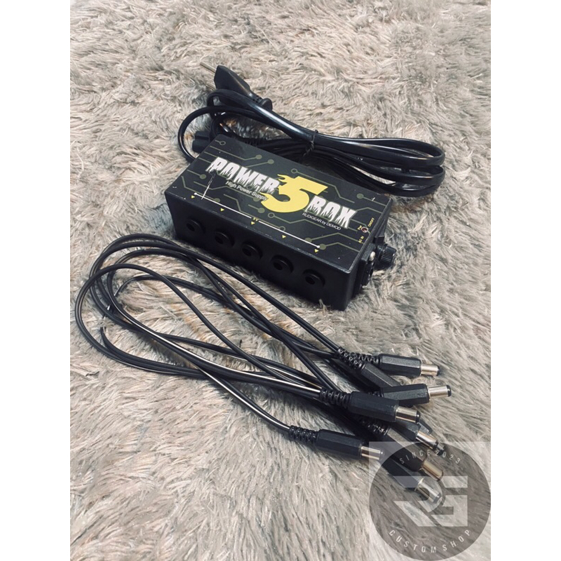 Adaptor efek gitar dan bass 5 chanel power supply efek gitar DC adaptor 9v power supply 5chanel powe