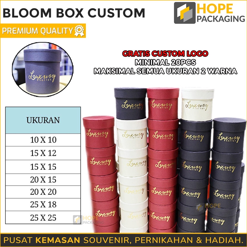

HARGA GROSIR Bloom Box Custom Logo box Hampers Custom Ukuran