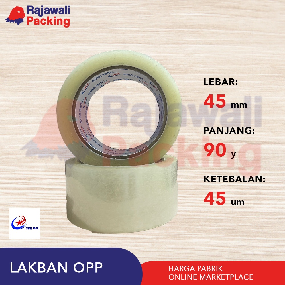 

Lakban Startape ukuran 45mm x 90 yard x 45 micron