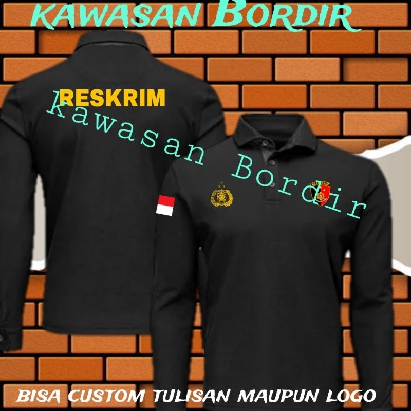 Terbaru polo shirt reskrim seragam reskrim baju reskrim kaos reskrim bisa custom tulisan maupun logo