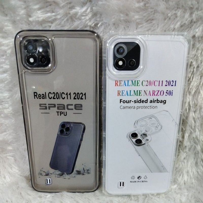 Softcase Casing REALME C11 2021/C20 Selikon Bening Trasparan Pelindung belakang HP+Camera