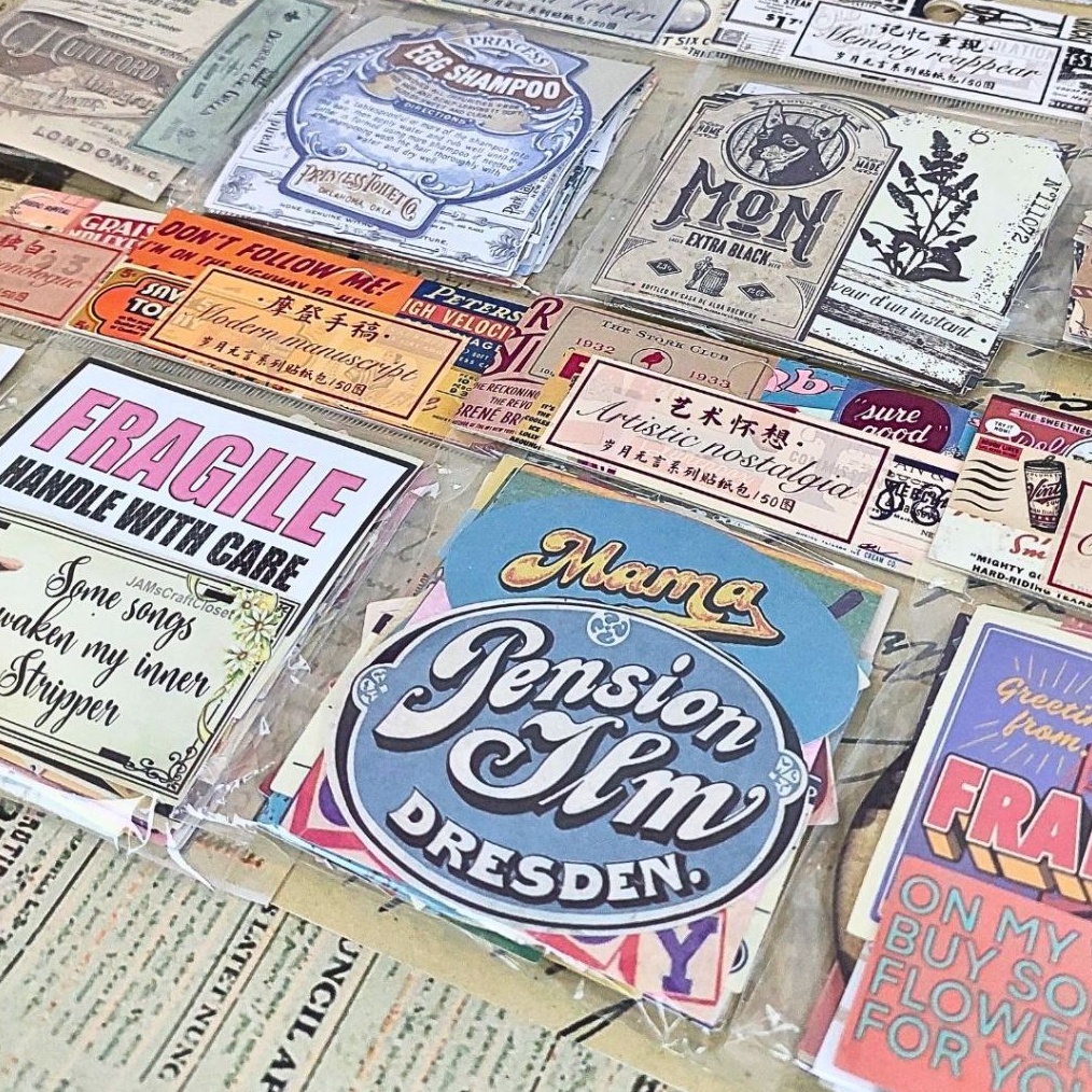 

TERDAHSYAT YEARS SILENT STICKERS PACK RETRO STYLE Sticker konsep retro Untuk Jurnaling Scrapbook retro vintage