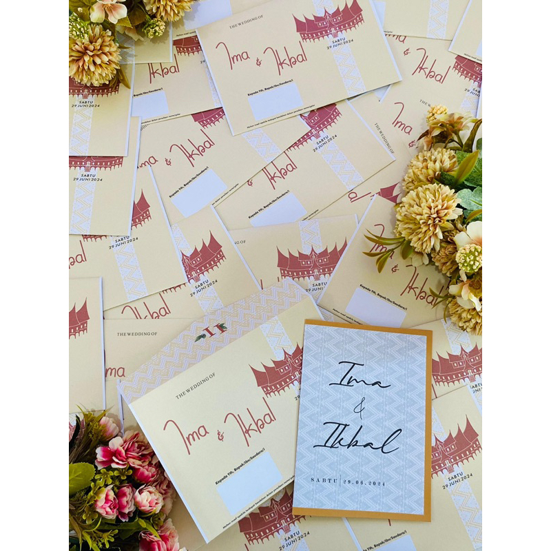 Undangan Pernikahan Minang Amplop dan isi