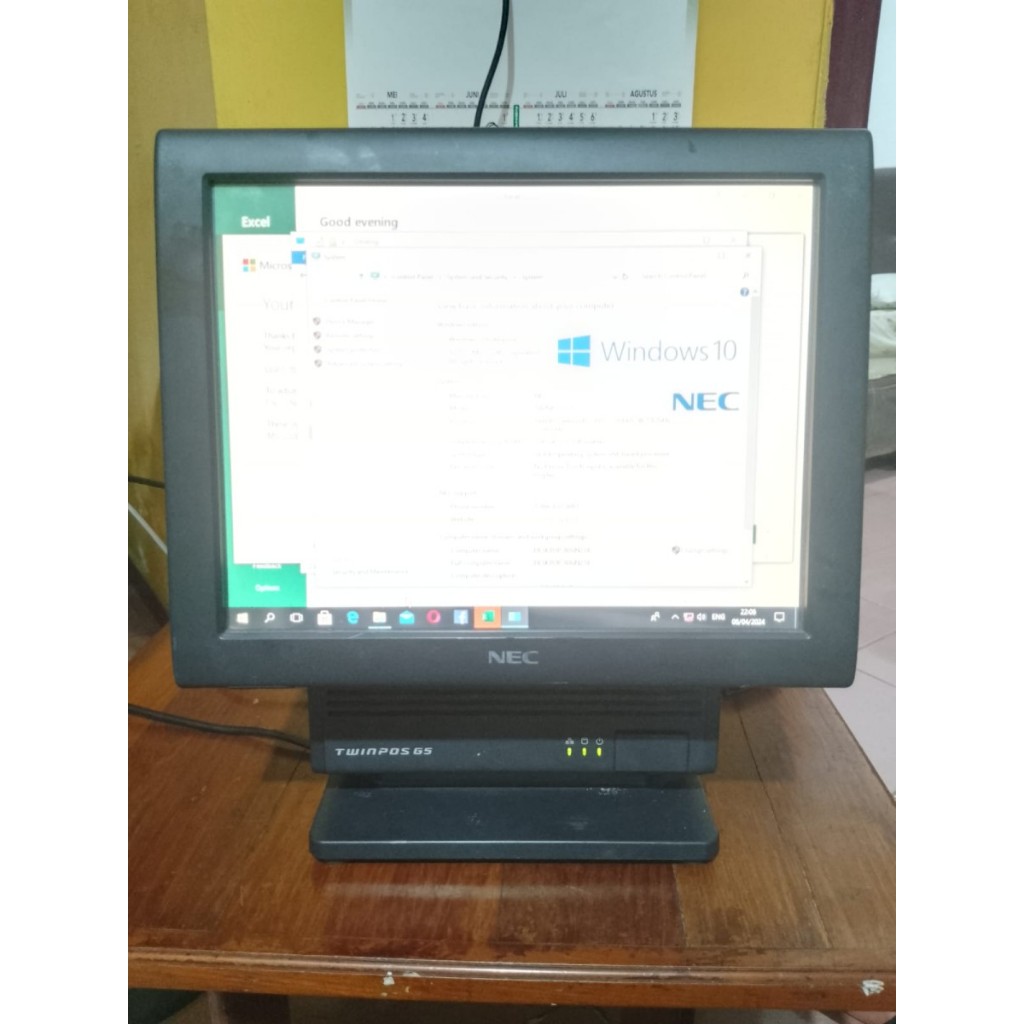Komputer NEC Twinpos G5  Dua Lcd TouchScreen (Komputer Kasir) Original