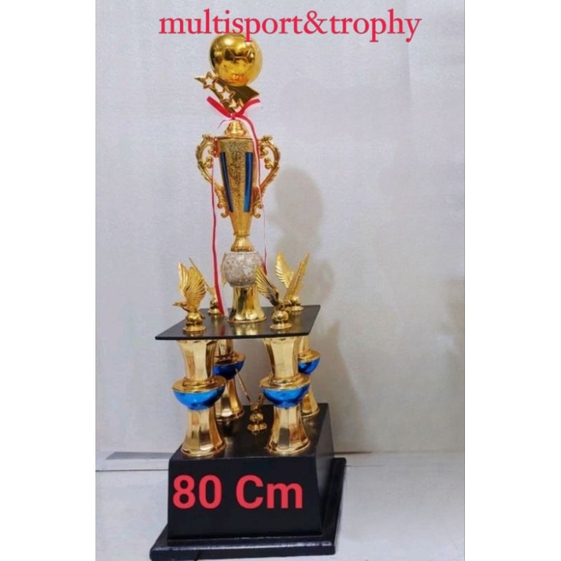 PIALA TROPHY MURAH MODEL KAKI 4 BOLA, BADMINTON, FUTSAL, VOLI, BASKET TINGGI 80CM ( 1PCS PIALA )