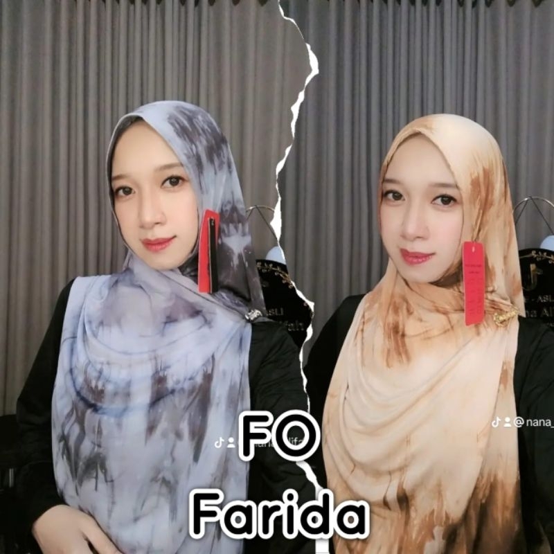 Segitiga FO Farida Instan Oval Jersey Snowy by FO Hijab