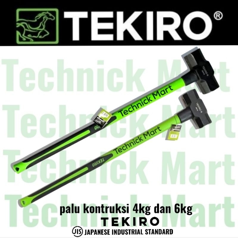 TEKIRO palu kontruksi 4kg dan 6kg / palu godam / palu bodem / palu beton
