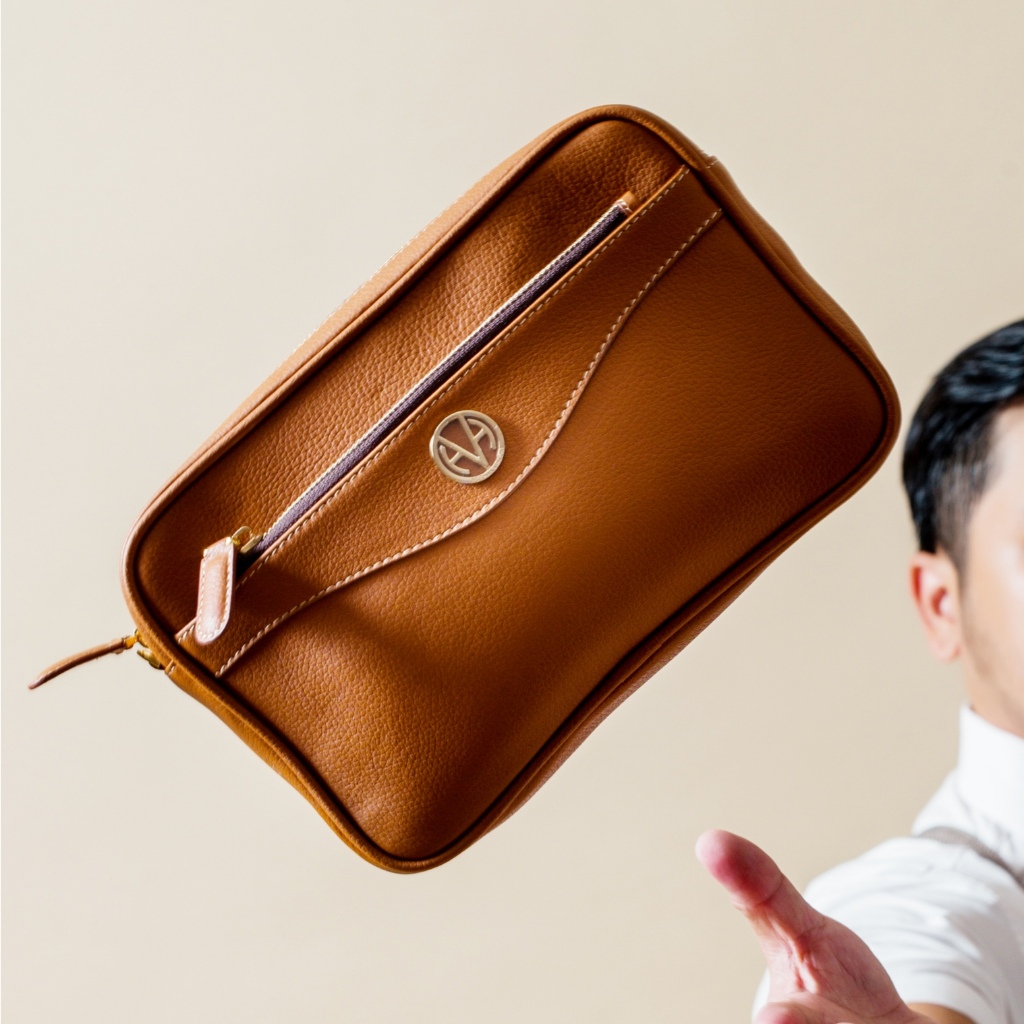 HERMAN VINCENT - Leather Bag - Clutch Kulit Pria (91251)