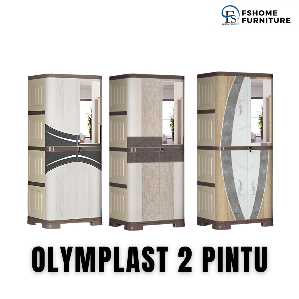 Lemari Pakaian Olymplast 2 Pintu | Lemar Pakaian Plastik