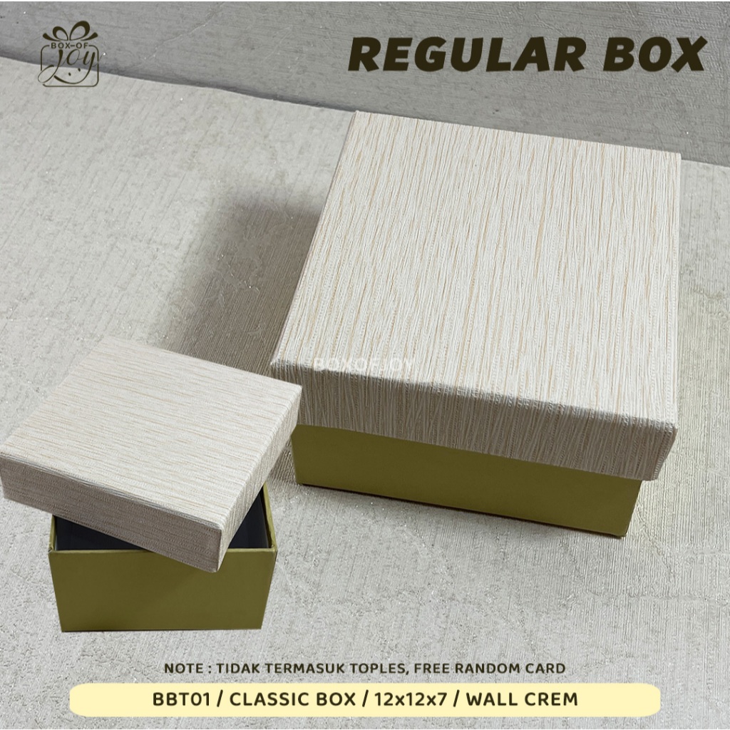 

REGULAR BOX / BBT01 _ CLASSIC BOX _ 12x12x7