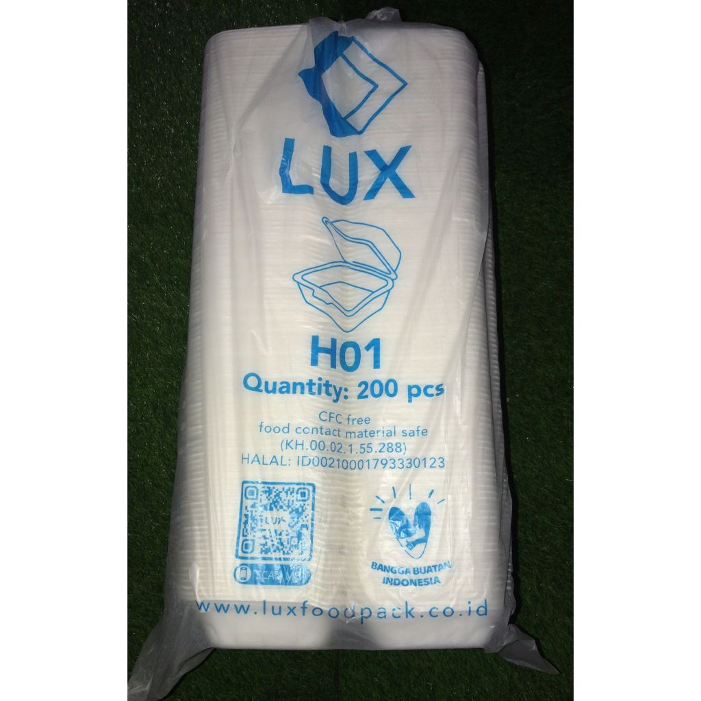 STEROFOAM BURGER LUX H01 STYROFOAM BURGER /TEMPAT MAKAN STEROFOAM /HARGA PERPACK ISI 200PCS