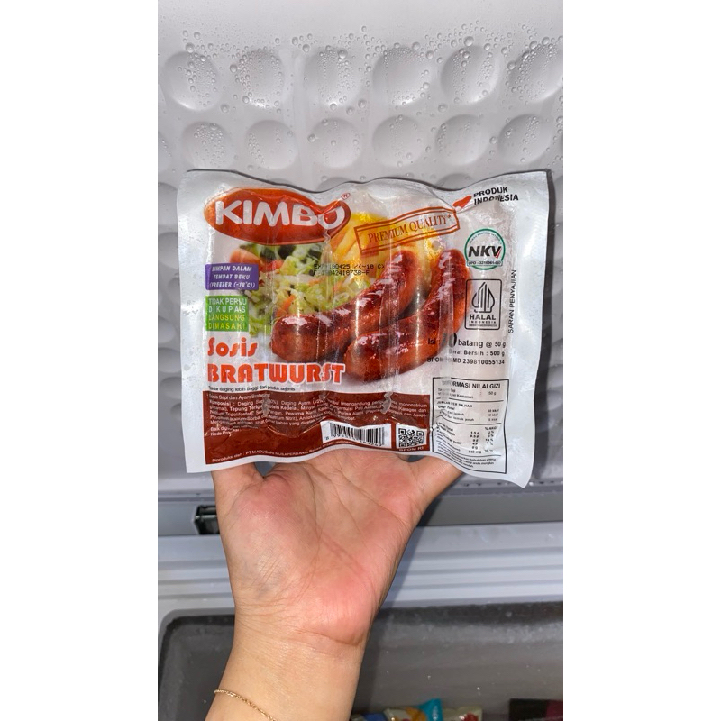 

Kimbo sosis bratwurst 500gr isi 10