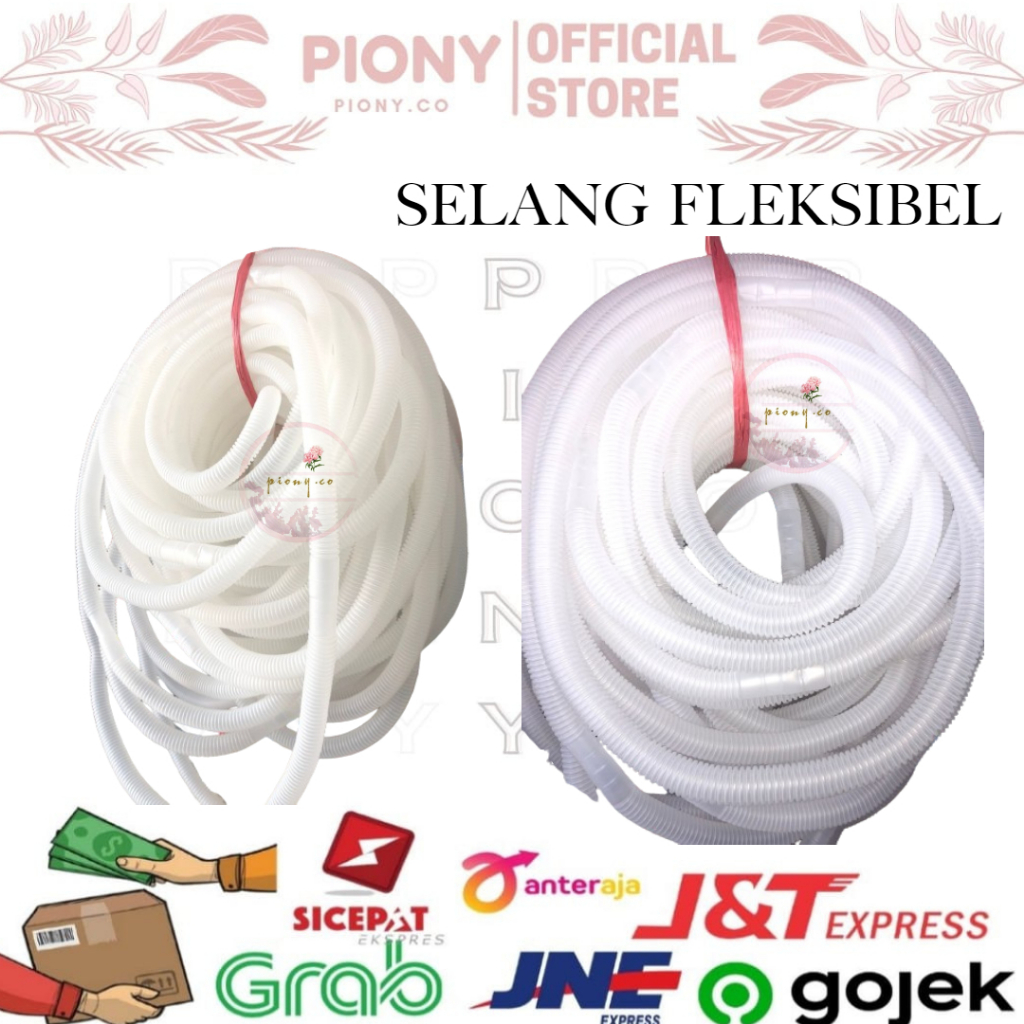 SELANG PLASTIK FLEKSIBEL PEMBUNGKUS KABEL LISTRIK / SELANG FLEKXIBEL PELINDUNG KABEL PUTIH TRANSPARA