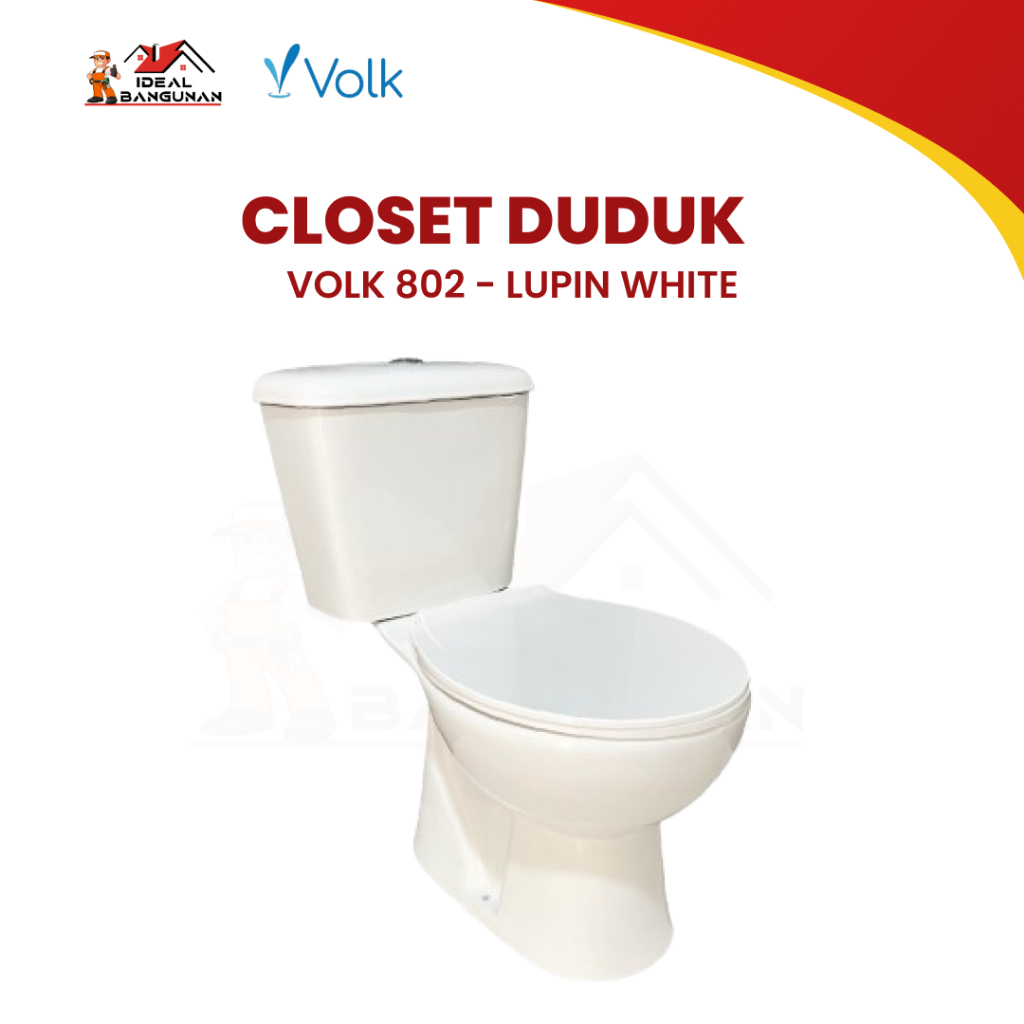 [READY] 802A CLOSED DUDUK LUPIN | VOLK LUPIN TWO PIECE TOILET | KLOSET DUDUK VOLK | CLOSED DUDUK | C