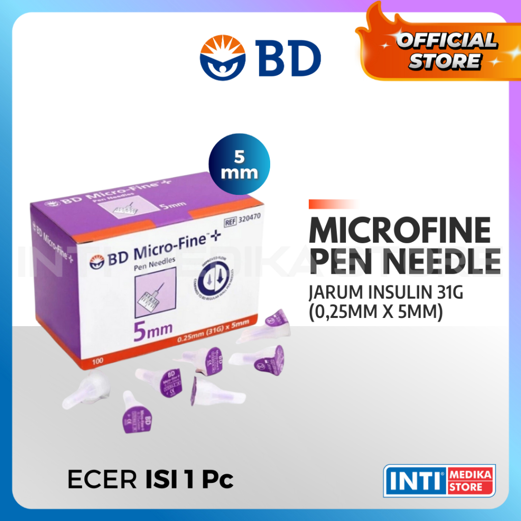 BD - Jarum Insulin Pena MICROFINE 31 G | Pen Needle 5mm