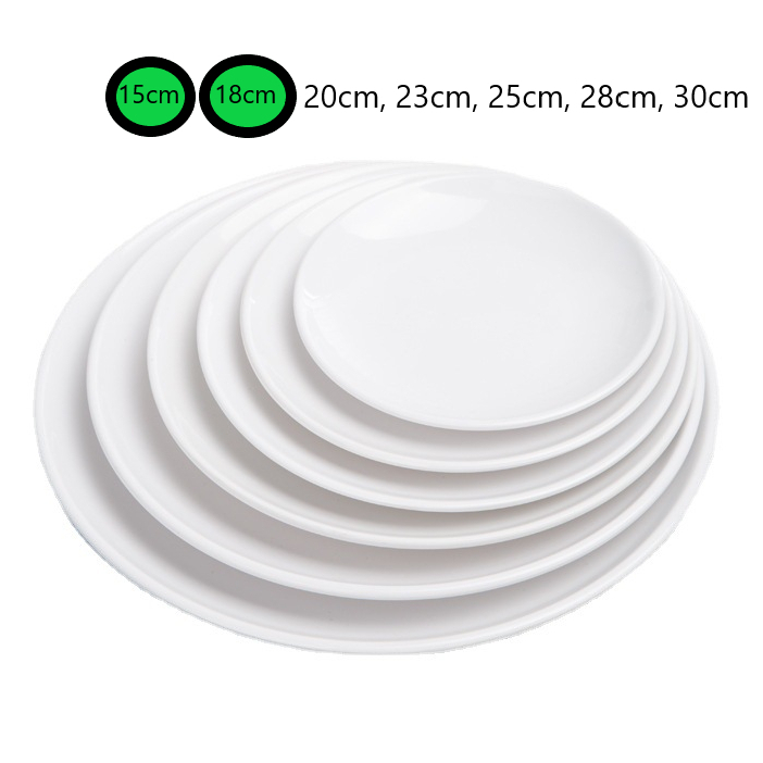 Piring Keramik Cembung Polos / Piring MakanA Keramik Cembung – Model Simple Modern Warna Putih Bersi