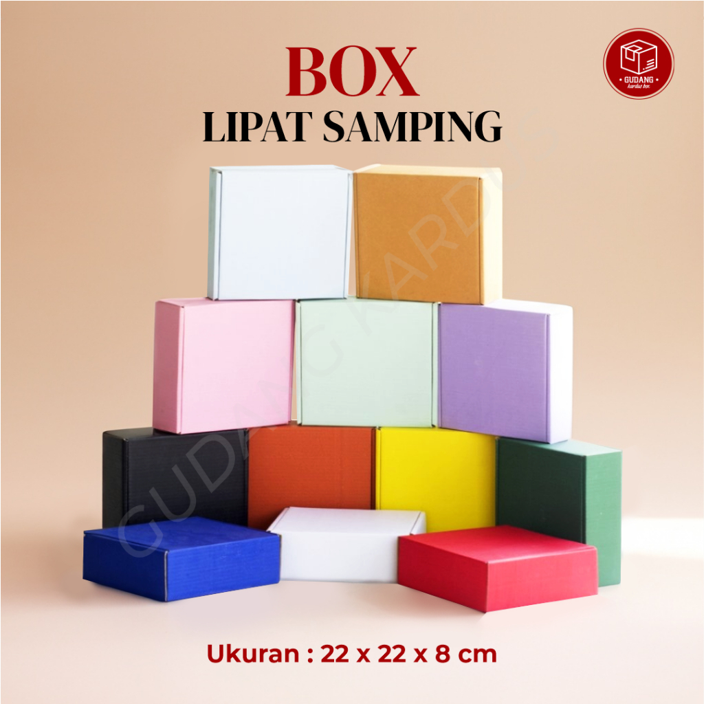 

Box DC LS (22 x 22 x 8 cm) Box/Karton/Polos/Kardus/Hampers/Baju/KemasanPizza/Packing/Hijab
