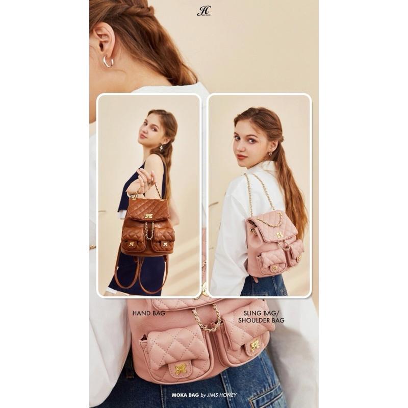 Jims Honey Mini Ransel & Hand Bag Moka Backpack