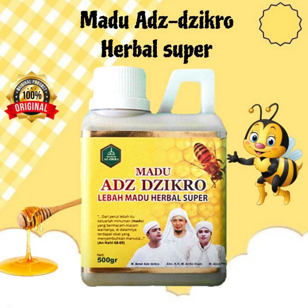 

MADU ADZ DZIKRO Lebah Madu HERBAL SUPER 500 Gr |ORIGINAL 100%|