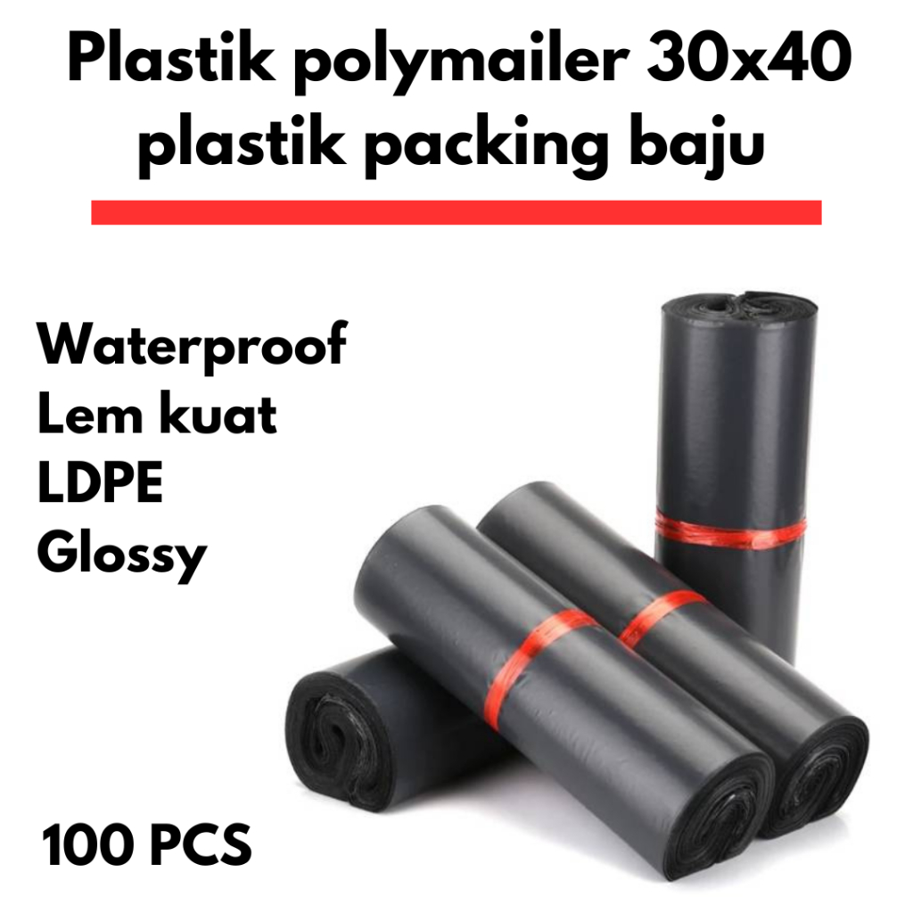 

Plastik Polymailer Hitam 30x40 / Plastik Packing baju
