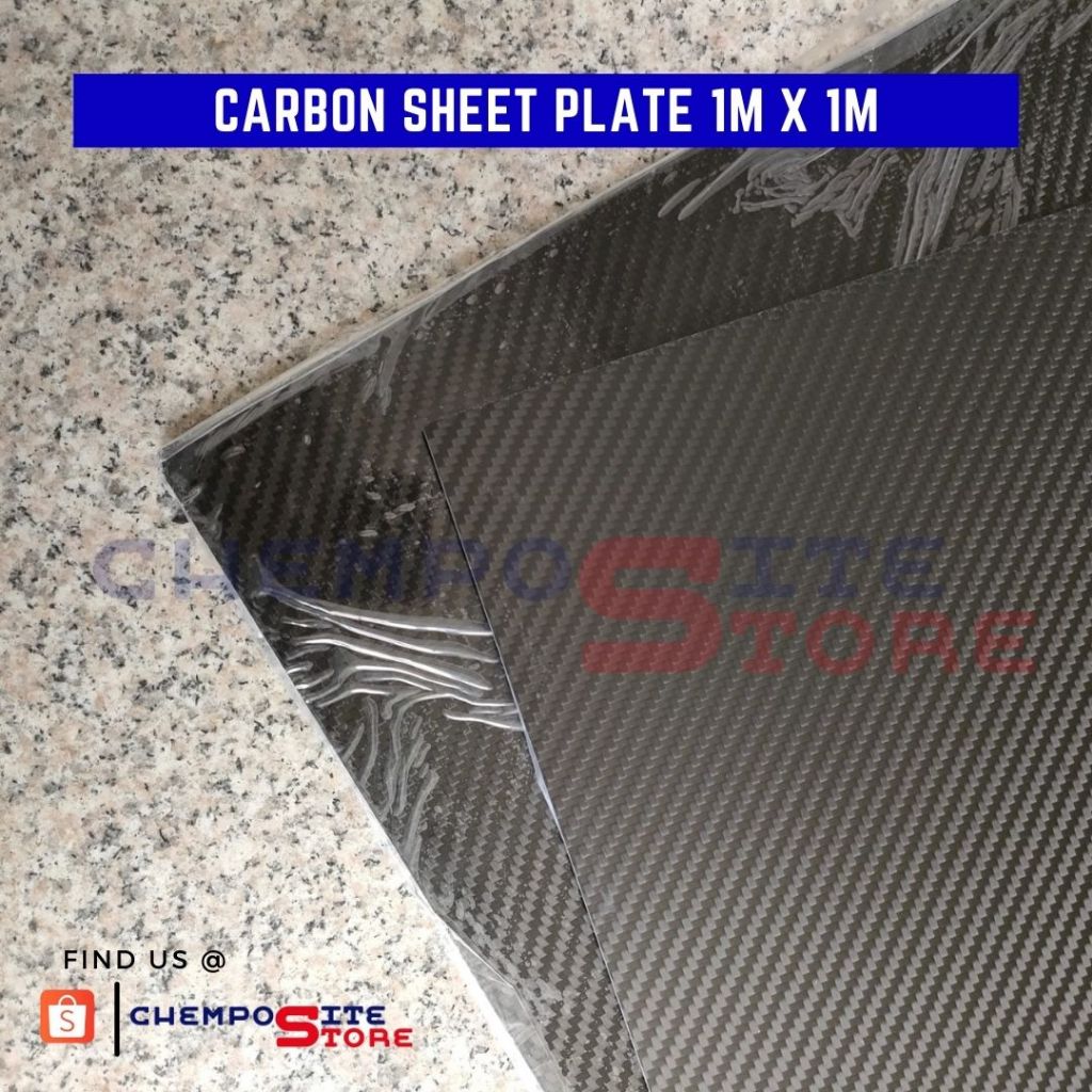 Carbon fiber sheet plate / carbon lembaran size 1m x 1m