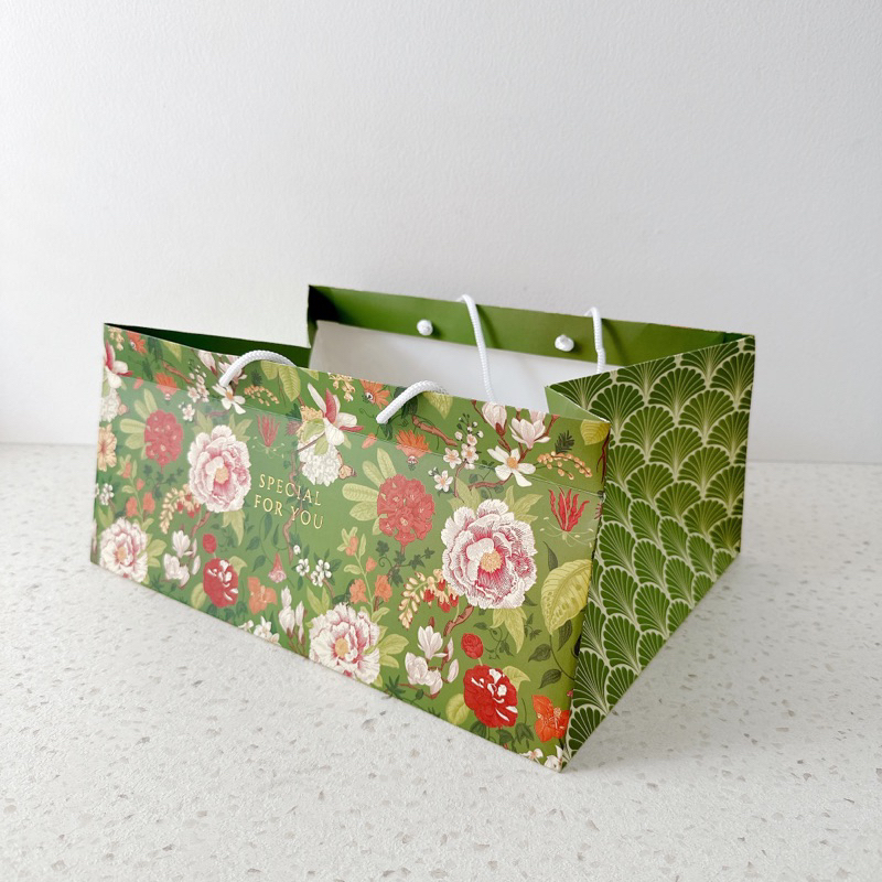 

(ISI 5 Pcs) Paperbag Flora | Paperbag Kue Kering Toples