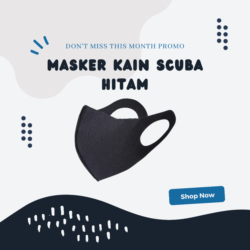JUAL / Masker SCUBA/ masker kain murah / masker kain SCUBA Hitam