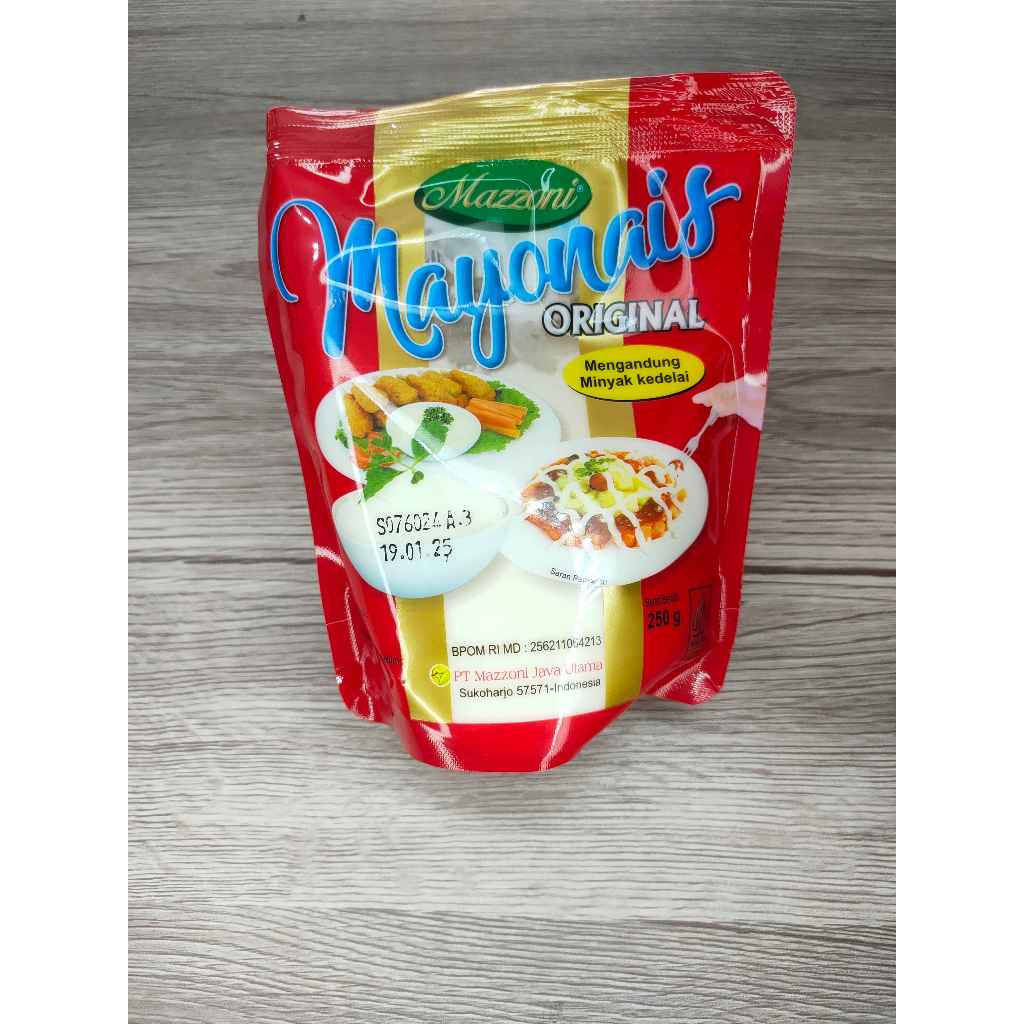 

Mazzoni Mayonnaise Original 250 Gram | SALAD DRESSING | ISI RISOLES MAYO | SAUS MAYONAISE | MAYONES