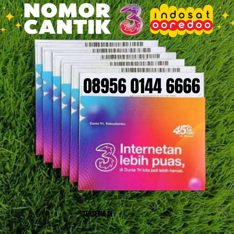 Nomor Cantik Indosat Tri 08956 0144 6666