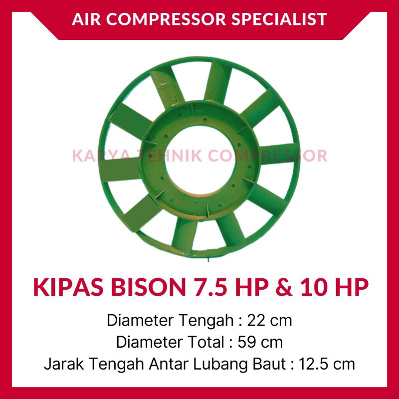 Kipas Kompresor Fan Kompresor Udara BISON 7.5 HP & 10 HP