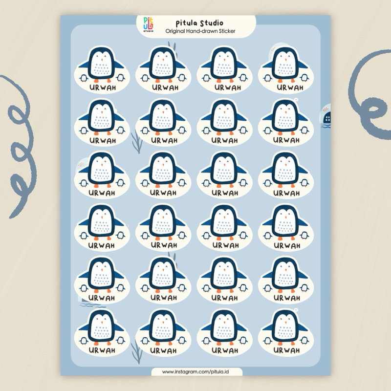 

Stiker Nama Waterproof - Snowy (A6) by Pitula Studio