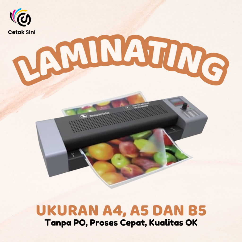 

Laminating Ukuran A4, A5 dan B5