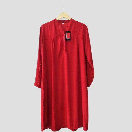 Tunik polos rayon  - atasan jumbo rayon merah cabe - navy