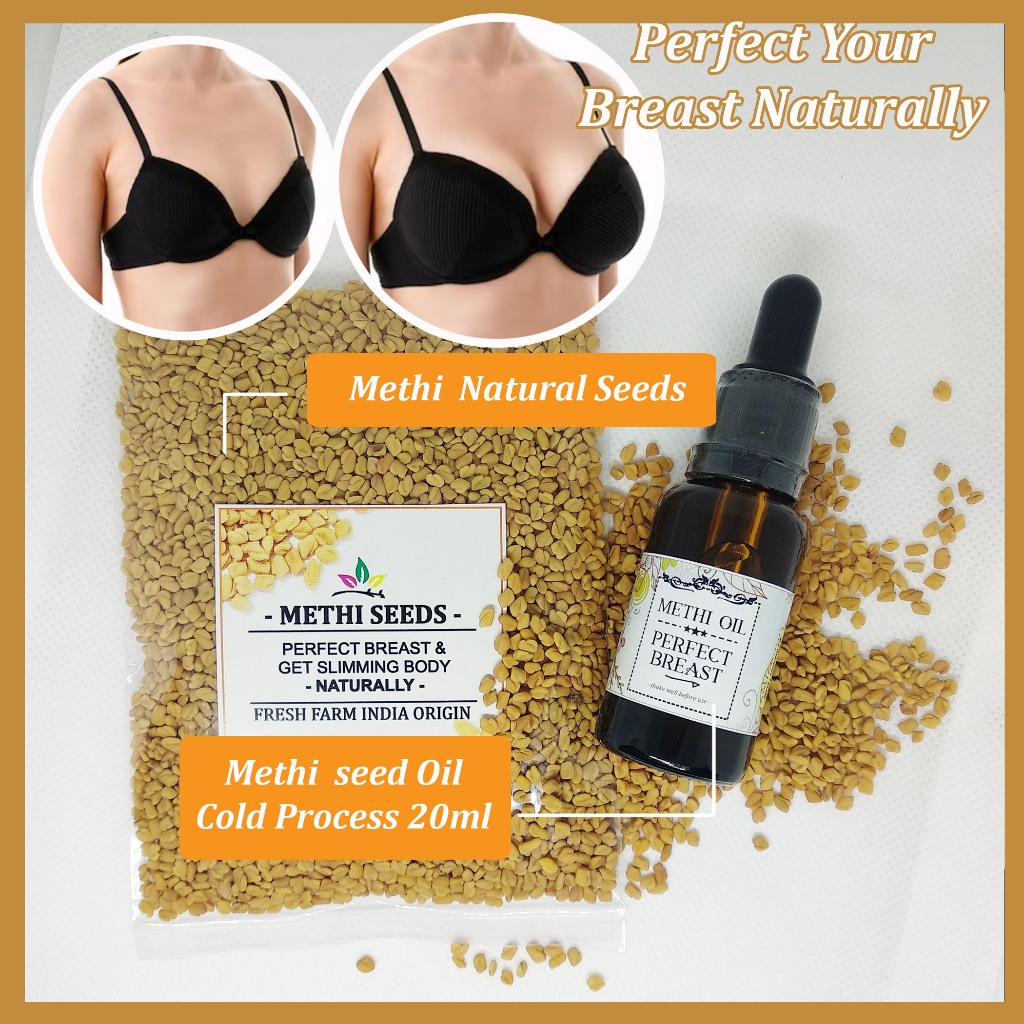 Methi Oil Pembesar dan Pengencang Payudara / Breast Oil n Methi Seeds