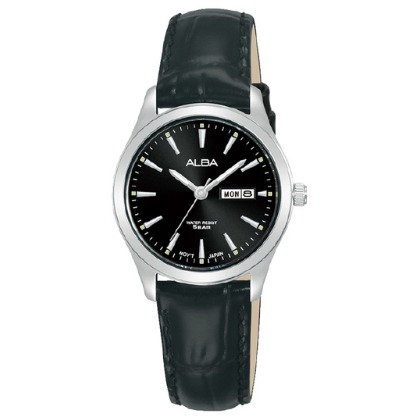 Jam Tangan Alba Wanita AN8091 Silver Hitam Original Garansi Resmi