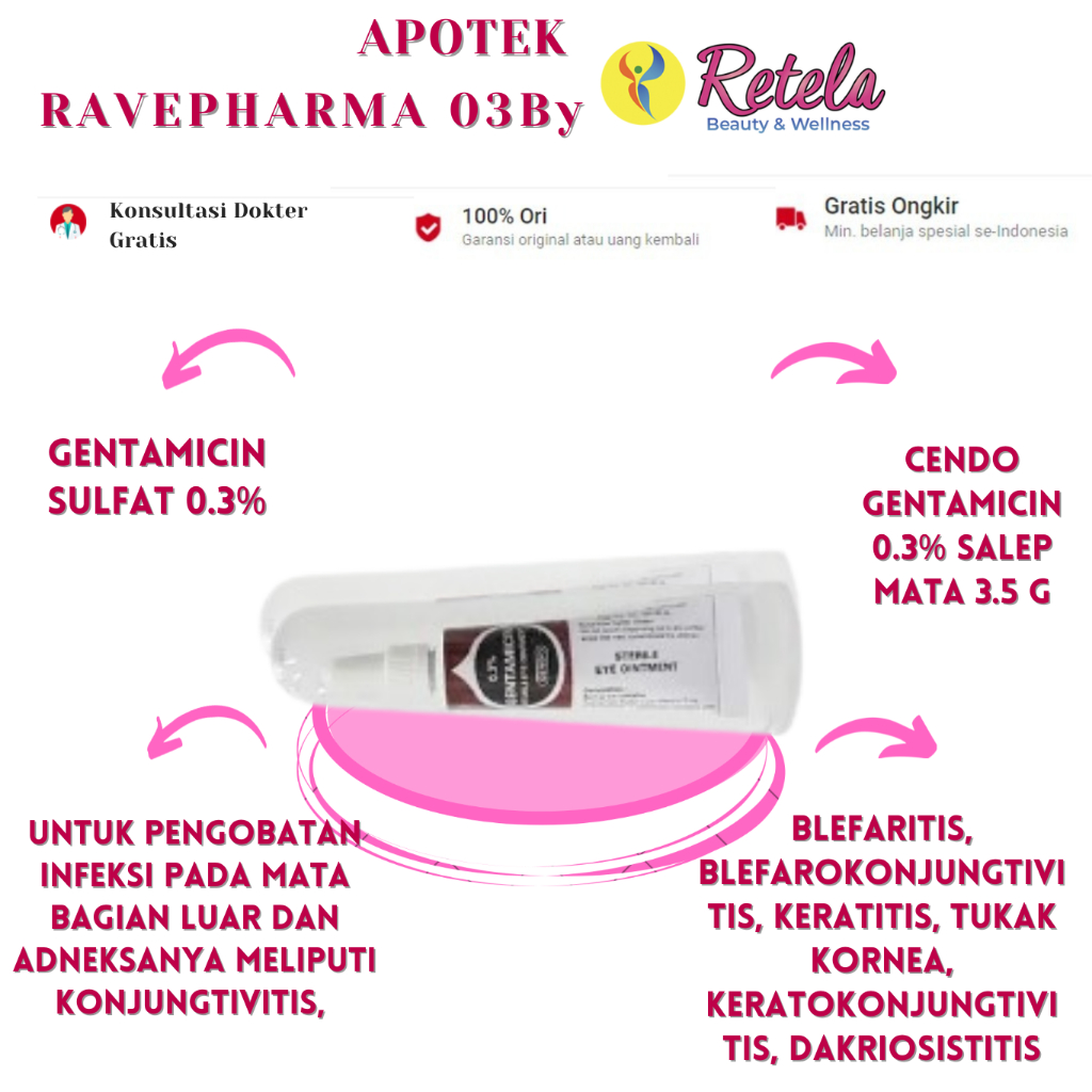 Cendo Gentamicin 0.3% Salep Mata 3.5 g