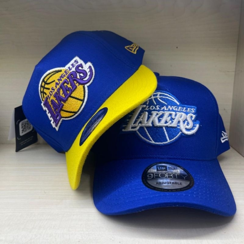 TOPI PRIA/TOPI BASEBALL LAKER KOMBINASI BIRU KUNING