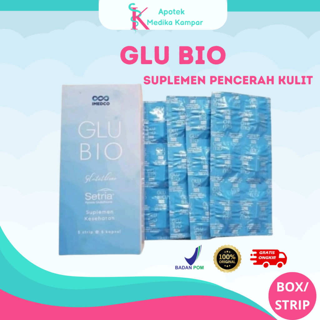 Glubio Original Glu Bio Glutathione 6 Kapsul 5 strip