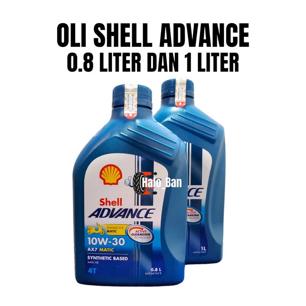 OLI SHELL ADVANCE 0.8 LITER DAN 1 LITER ORIGINAL oli 0.8 liter oli 1 liter oli shell matic oli shel 