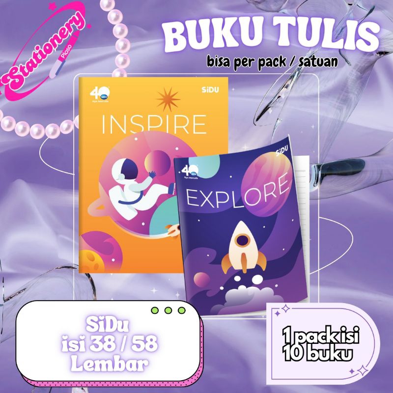 

[pack] BUKU TULIS KOTAK HALUS SIDU ISI 38 LEMBAR | BACA DESK