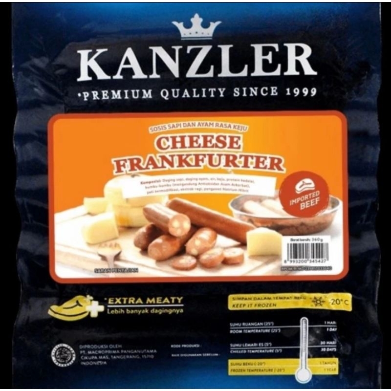 

Kanzler Cheese Frankfurter Sausage Sosis Sapi dan Ayam Keju Kanzler