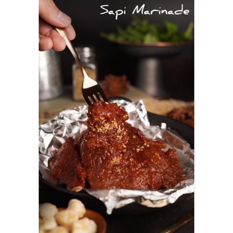 

Daging Sapi Marinasi Mentah Asin/Manis