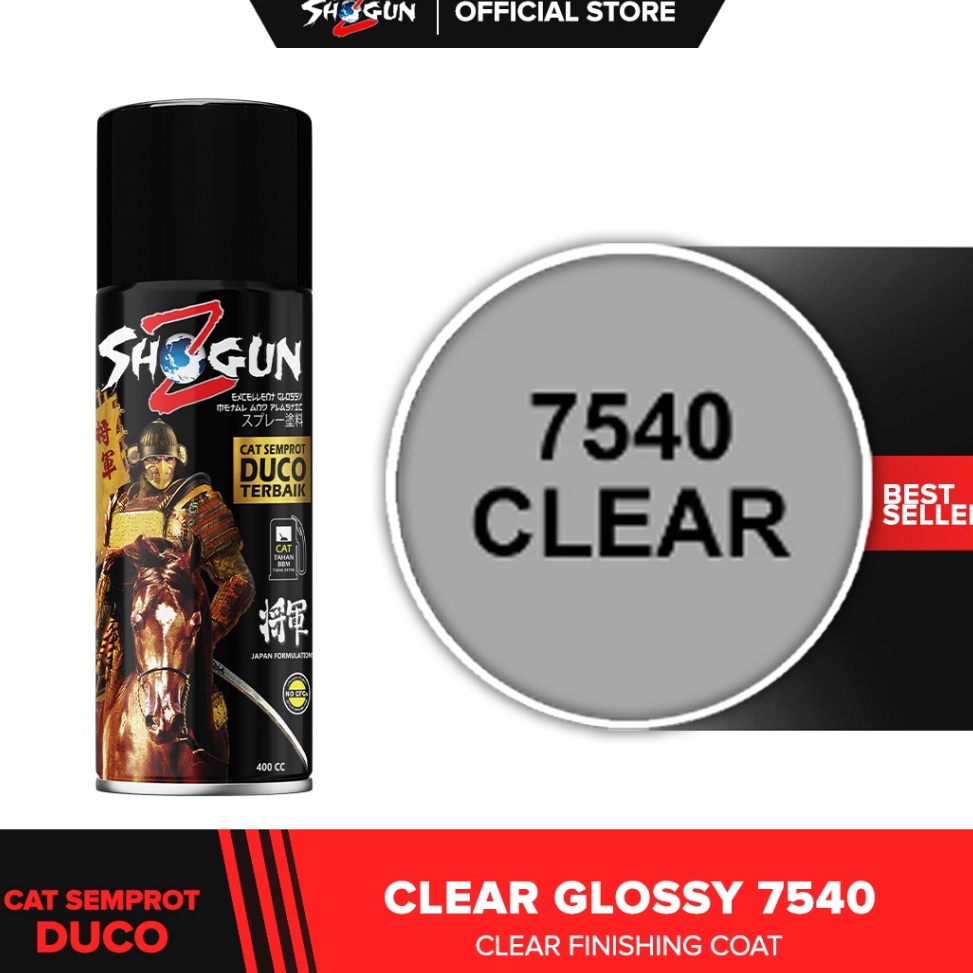 

Shogun Z Clear Gloss 754 Cat Semprot Pernis Transparan Vernish Glossy Mengkilap KODE R8D7