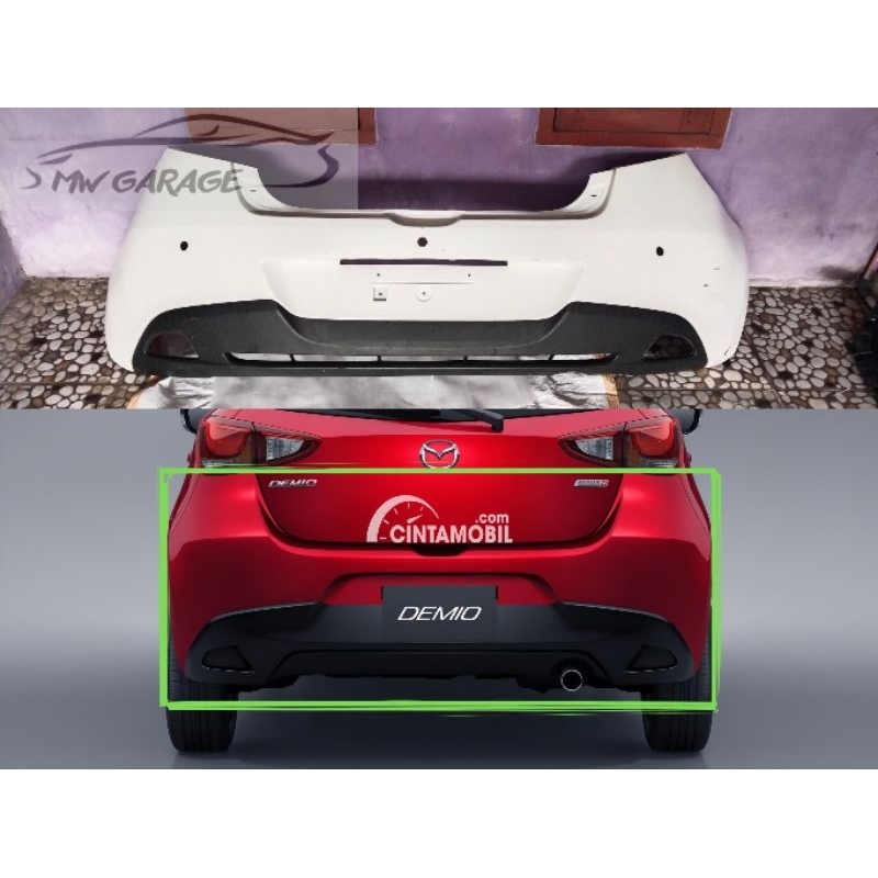 Bumper belakang Mazda 2 Original 2010 2011 2012 2013